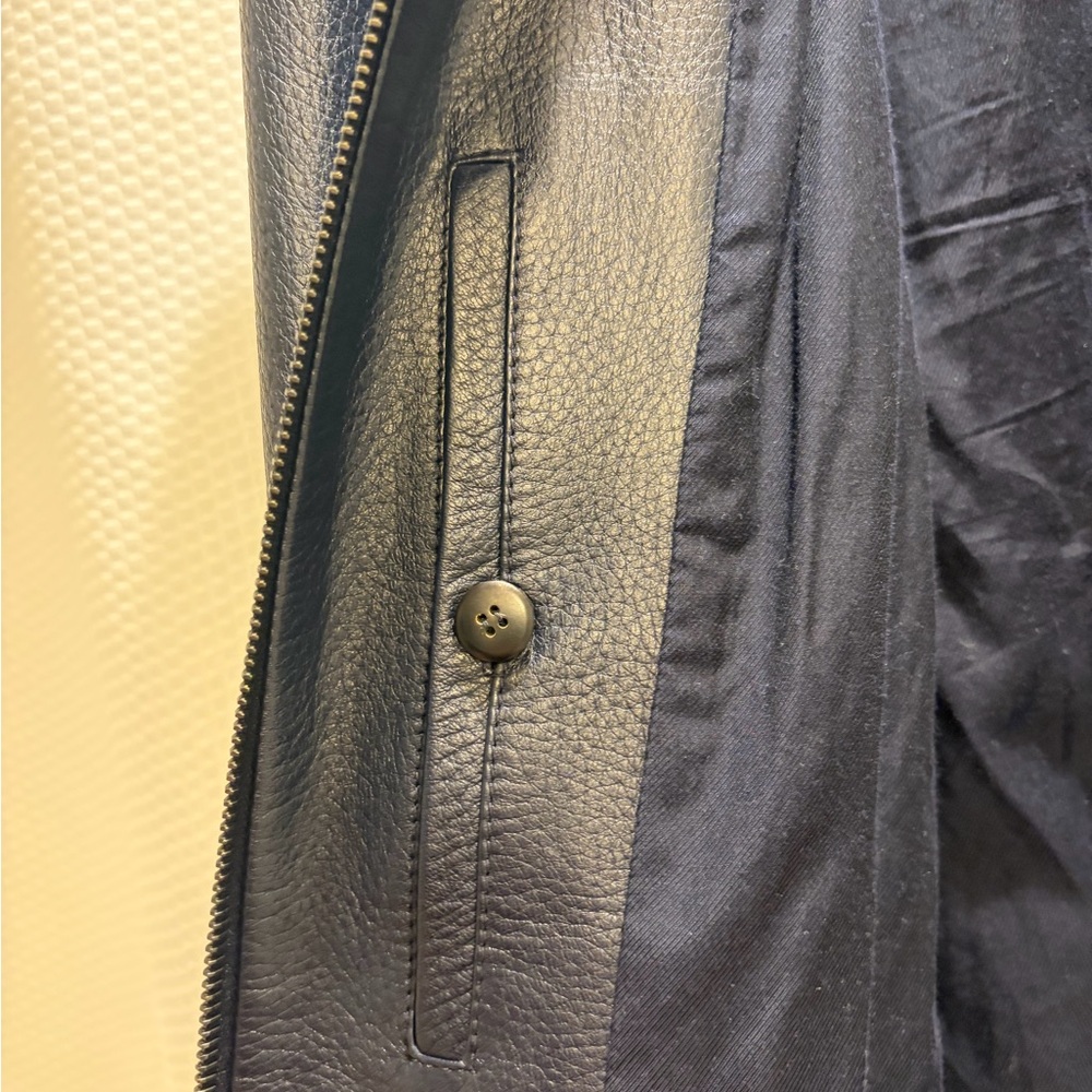 Italian Leather Bomber Jacket - Picture 3 of 7